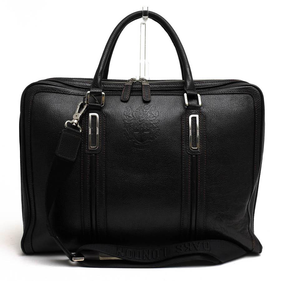 DAKS黒 レザー ビジネスバッグ DAKS（ダックス） ビジネスバッグ 牛革