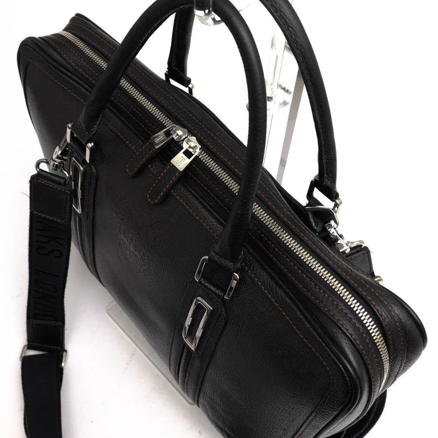DAKS黒 レザー ビジネスバッグ DAKS（ダックス） ビジネスバッグ 牛革 A4サイズ収納可 2WAY