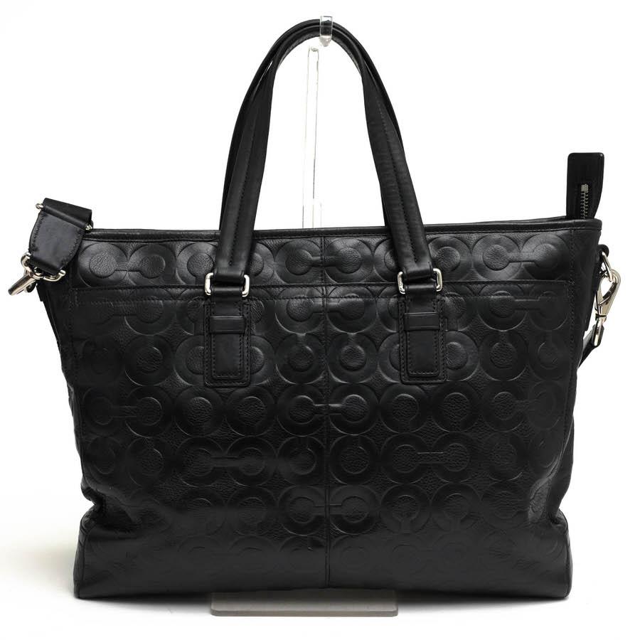 コーチ　ハンドバッグ　超美品 COACH（コーチ） ビジネスバッグ 70253 Op Art Leather Business Tote