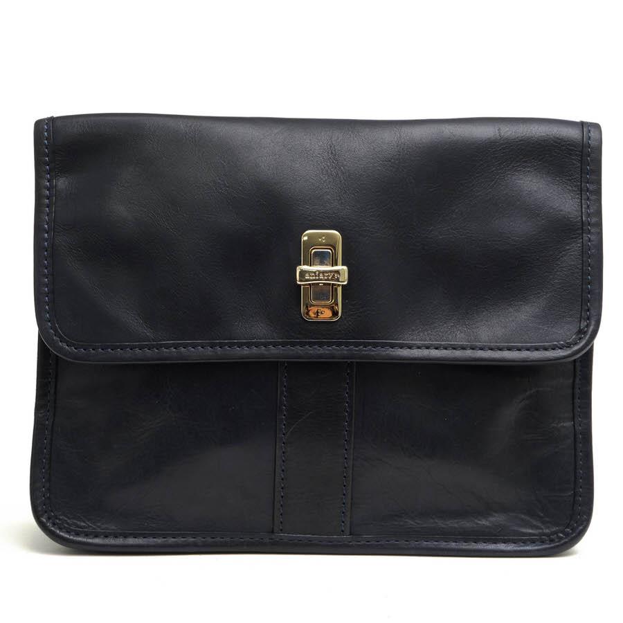 ○アニアリ aniary アイディアルレザー 牛革 セカンドバッグ/クラッチバッグ 02-08001 フラップ式 メンズ 【中古】 中古 aniary（アニアリ） セカンドバッグ/クラッチバッグ 02-08001