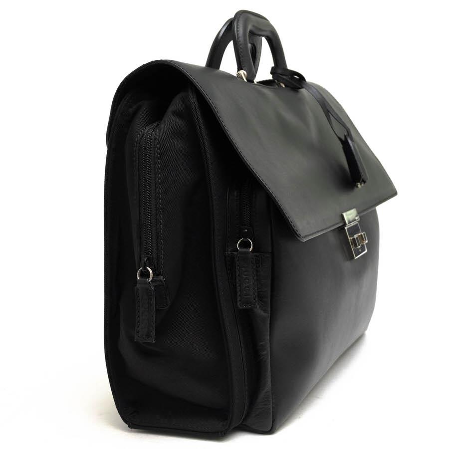 GUCCI ビジネスバッグ 黒 ブラック 牛革 カーフ フラップ式 GUCCI グッチ ビジネスバッグ 牛革 カーフ フラップ式 : Desir