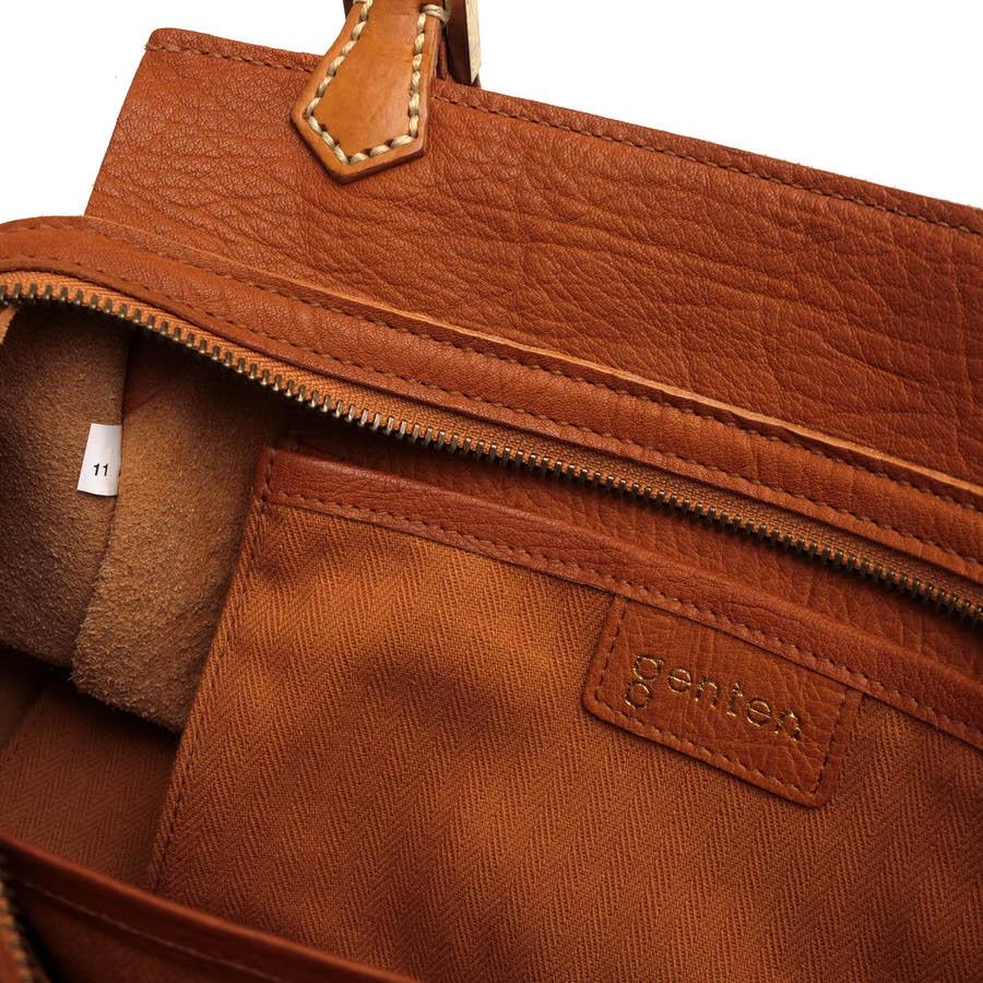 ○ゲンテン genten 牛革 ハンドバッグ 41202 FALDA ファルダ A5サイズ収納可 シボ革 シュリンクレザー 肩掛け ワンショルダーバッ  中古 genten（ゲンテン） ハンドバッグ 41202 FALDA ファルダ 牛革 A5サイズ