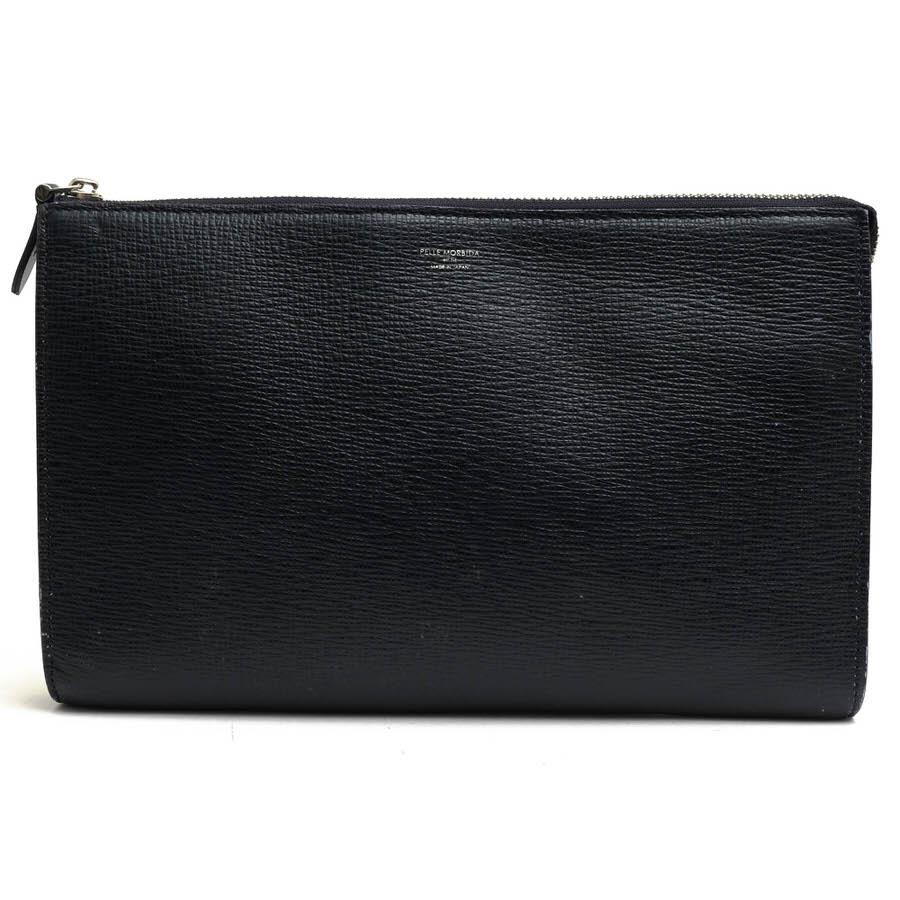 美品　ペッレモルビダ　セカンド　クラッチバッグ　ブラック PELLE MORBIDA ペッレモルビダ セカンドバッグ/クラッチバッグ PMO