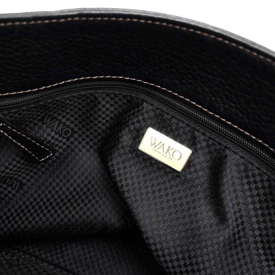 WAKO 和光 ハンドバッグ 牛革 カーフ タッセル シボ革 シュリンク