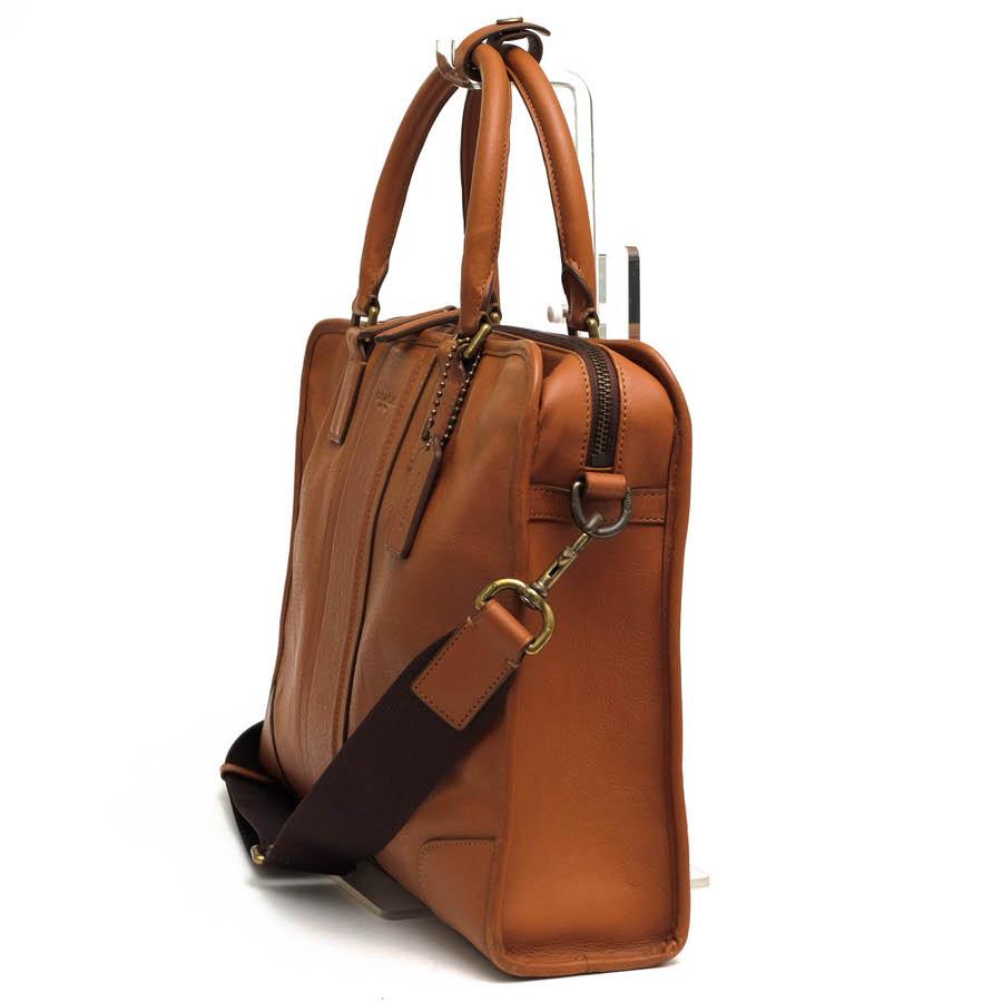 COACH　コーチ　2way　レザービジネスバッグ　ブラック　F71171 COACH（コーチ） ビジネスバッグ F71171 HERITAGE WEB LEATHER SLIM