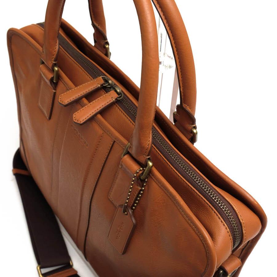 COACH（コーチ） ビジネスバッグ F71171 HERITAGE WEB LEATHER SLIM