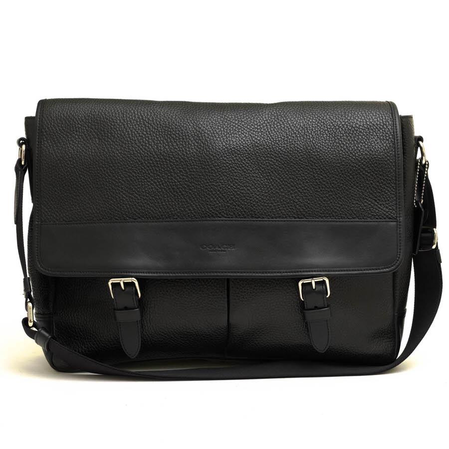 ○コーチ COACH ペブルドレザー 牛革 ショルダーバッグ F54149 Henry Messenger In Pebble Leather ヘンリー メッセンジャー B4サ  中古 COACH（コーチ） ショルダーバッグ F54149 Henry Messenger In Pebble