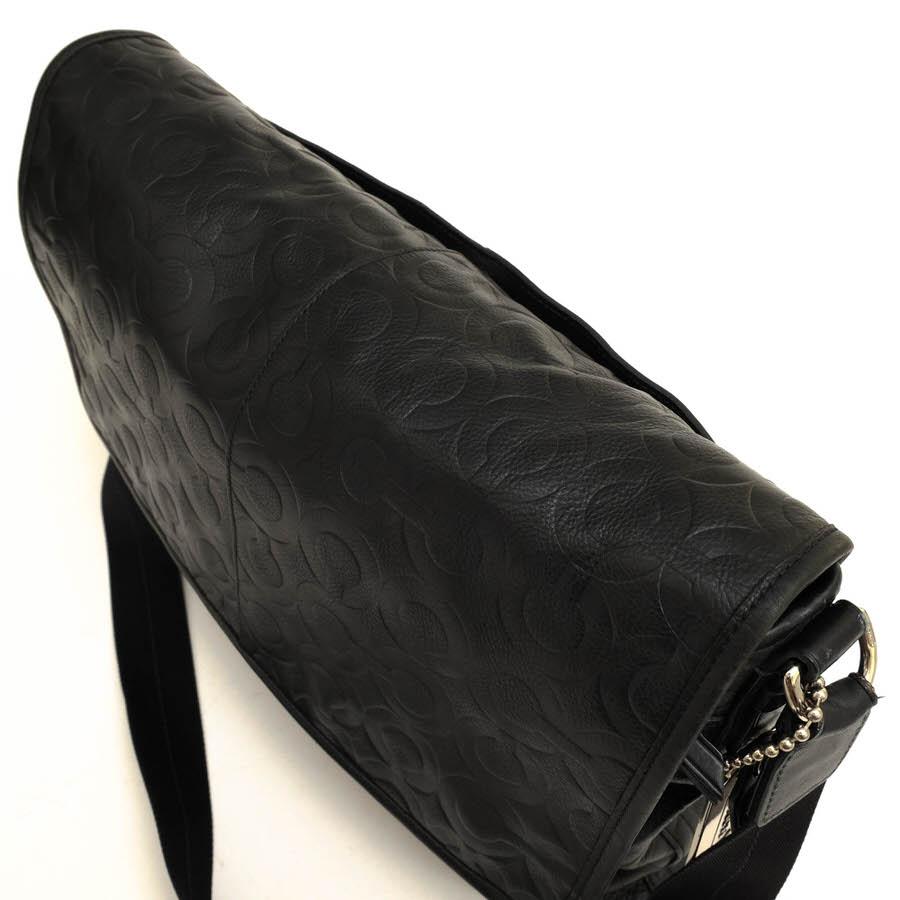 COACH コーチ ショルダーバッグ 70250 Op Art Embossed Leather Slim