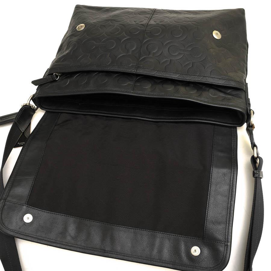 COACH コーチ ショルダーバッグ 70250 Op Art Embossed Leather Slim