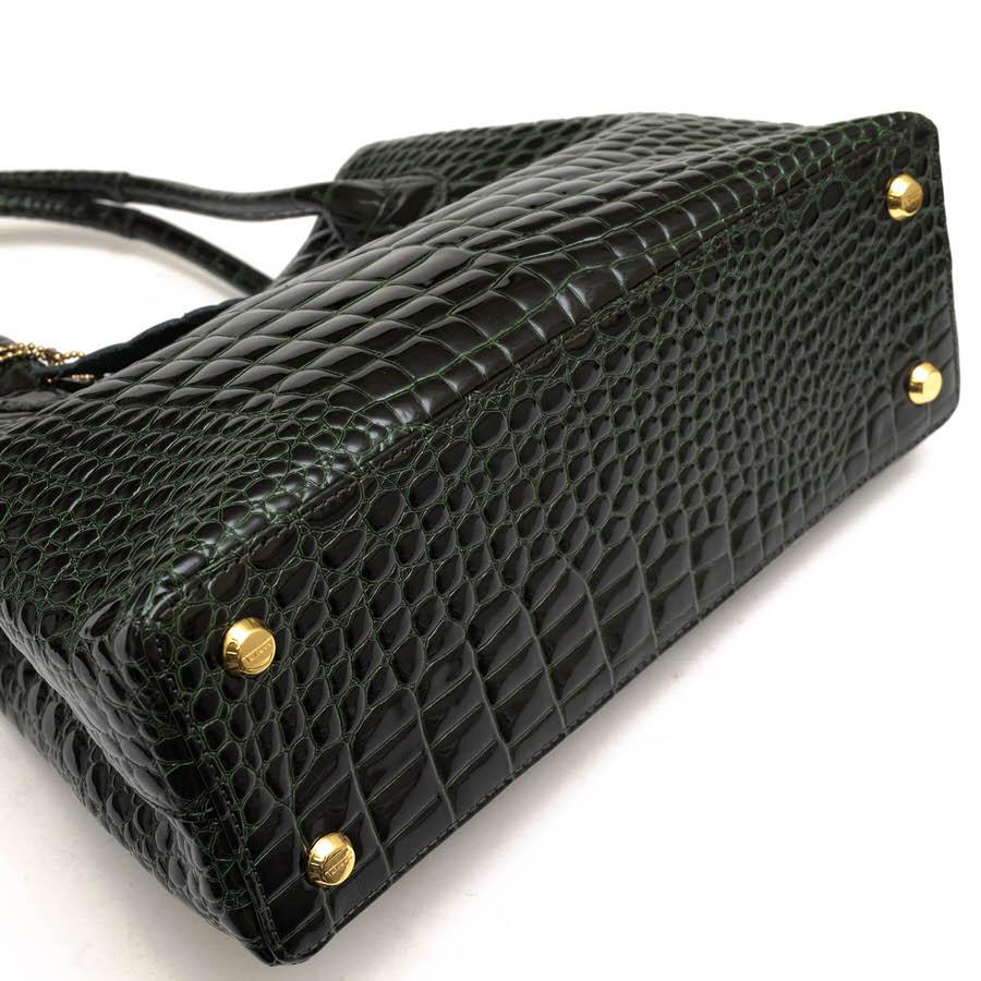 新品★鎌倉高野 シャイニング エナメル レザー 牛革 クロコ型押し ハンドバッグ 新品☆鎌倉高野 シャイニング エナメル レザー 牛革 クロコ型押し