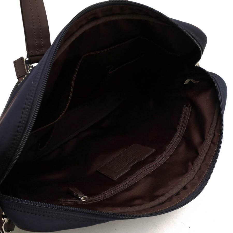 ○コーチ COACH 一部牛革 ビジネスバッグ F70596 GRAMERCY NYLON ZIP TOP グラマシー ミニシグネチャー柄 2WAY ショルダーバッグ   中古 COACH（コーチ） ビジネスバッグ F70596 GRAMERCY NYLON ZIP TOP