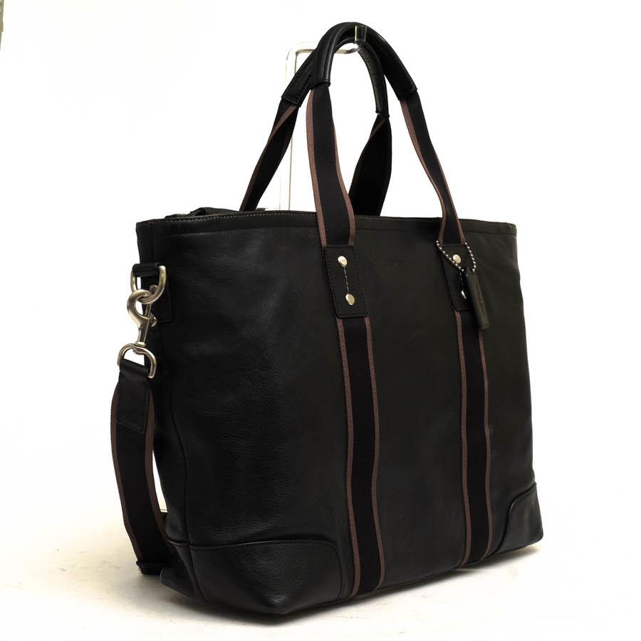 ◇良品◇COACH ヘリテージウェブ トートバッグ 2way A4 レザー黒 ◇良品◇COACH ヘリテージウェブ トートバッグ 2way A4 レザー黒