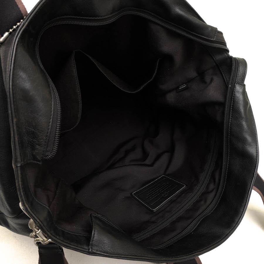 ◇良品◇COACH ヘリテージウェブ トートバッグ 2way A4 レザー黒 ◇良品◇COACH ヘリテージウェブ トートバッグ 2way A4 レザー黒