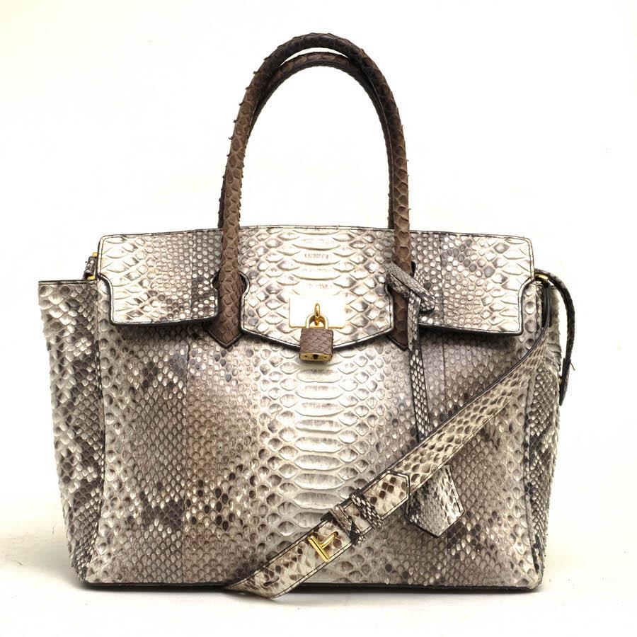 ○アレンヌ HALEINE ダイヤモンドパイソン 本革 ハンドバッグ 06001447r 2WAY ショルダーバッグ レディース 【中古】 中古 HALEINE アレンヌ ハンドバッグ 06001447r ダイヤモンドパイソン 本革