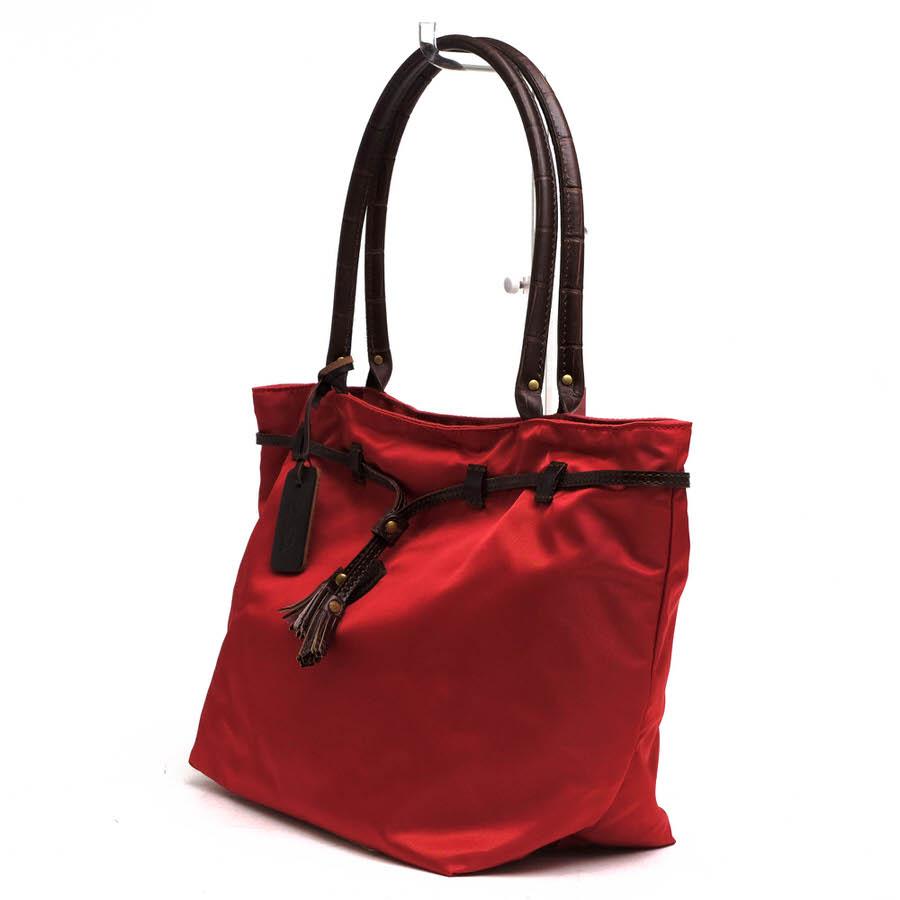 ○フェリージ Felisi 伊リモンタ社ナイロン バケッタレザー 牛革 ハンドバッグ 17-54-DS+OS 肩掛け ワンショルダーバッグ レディー 中古 Felisi（フェリージ） ハンドバッグ 17-54-DS+OS 伊リモンタ社ナイロン