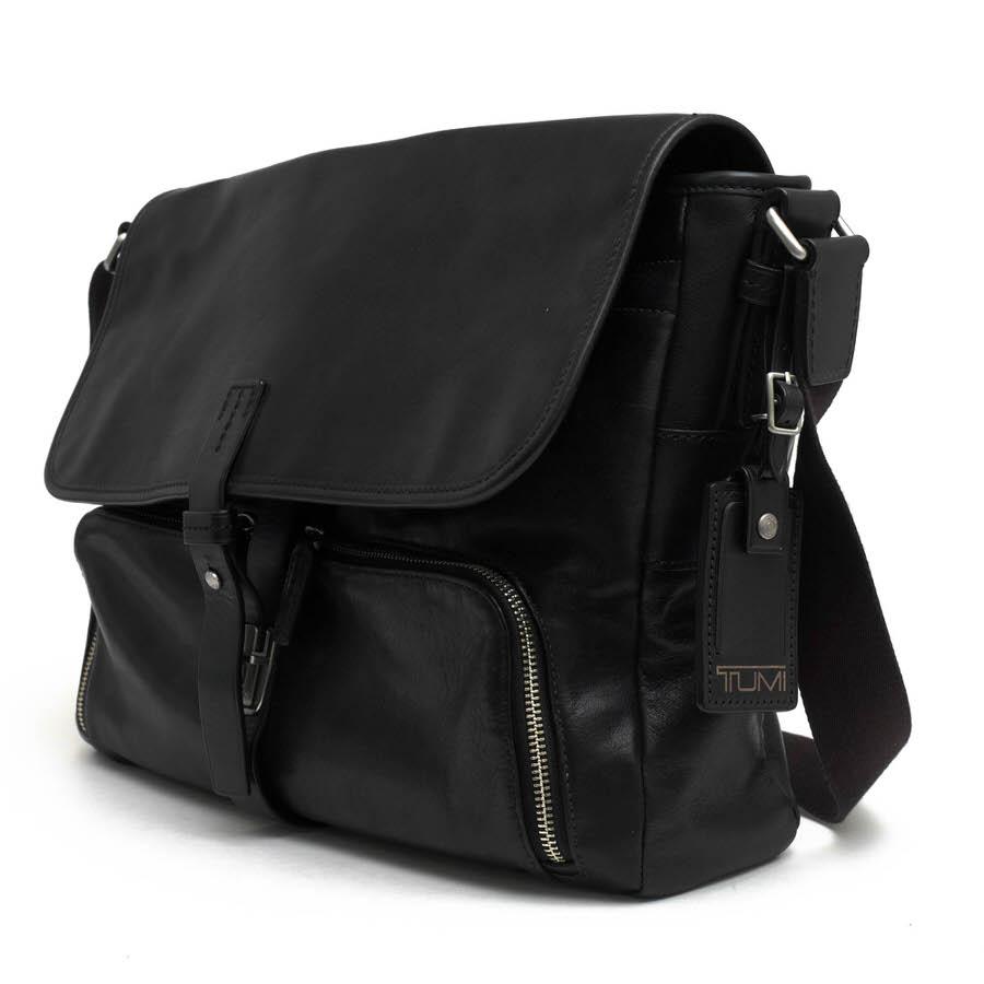 TUMI 68170D ブラック ジェファーソン メッセンジャーバッグ TUMI（トゥミ） ビジネスバッグ 68170D Laredo Leather Jefferson Flap