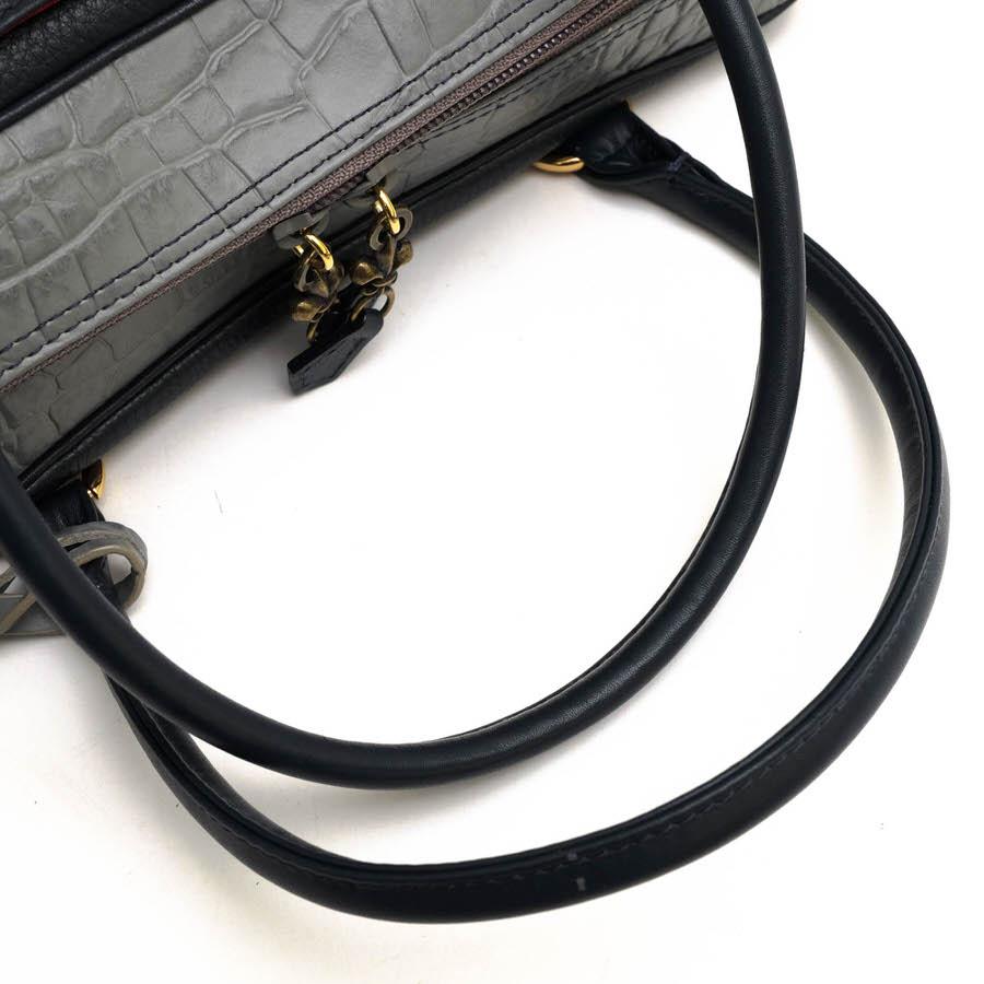 HAMANO 濱野 ハマノ ハンドバッグ EVY エヴィ コンビ 牛革 ミニ