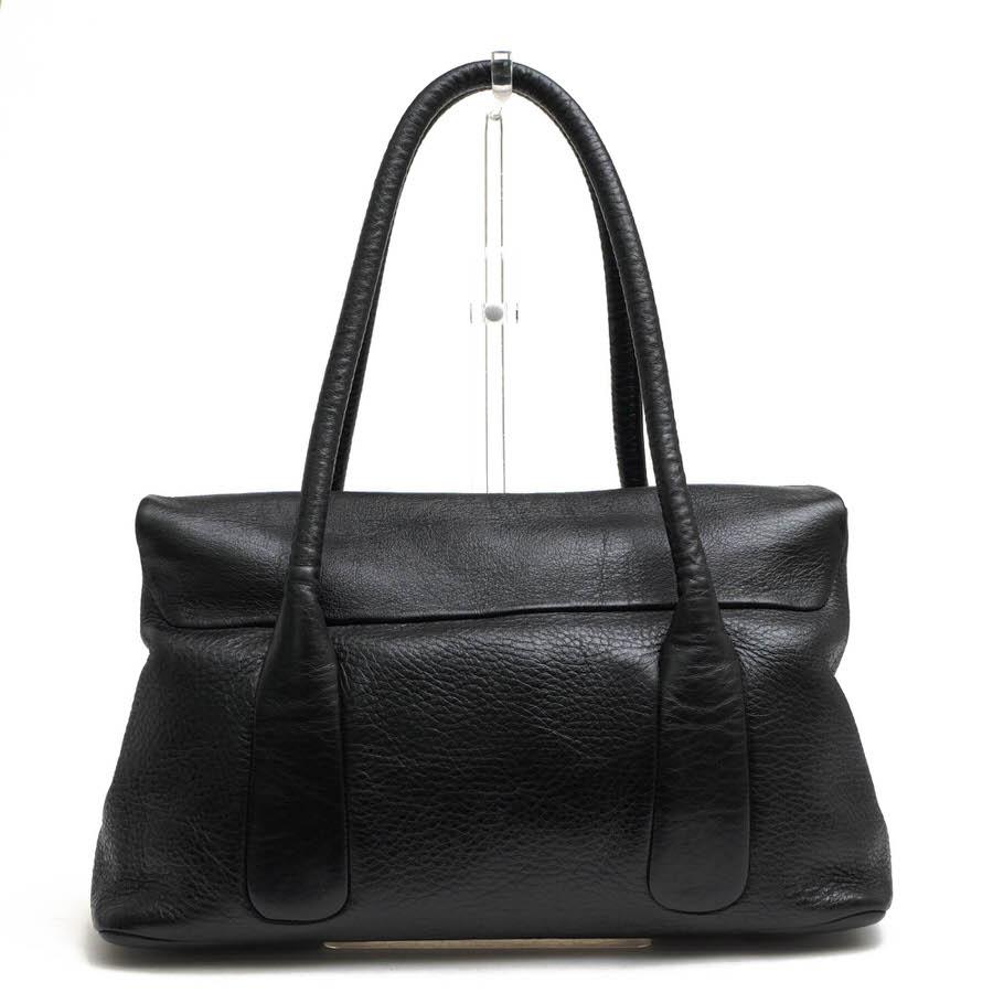 【極美品】 HIROFU ヒロフ ペルーシェ ハンドバッグ シボ革 グレージュ HIROFU ヒロフ ハンドバッグ ペルーシェ 牛革 フラップ式 定番