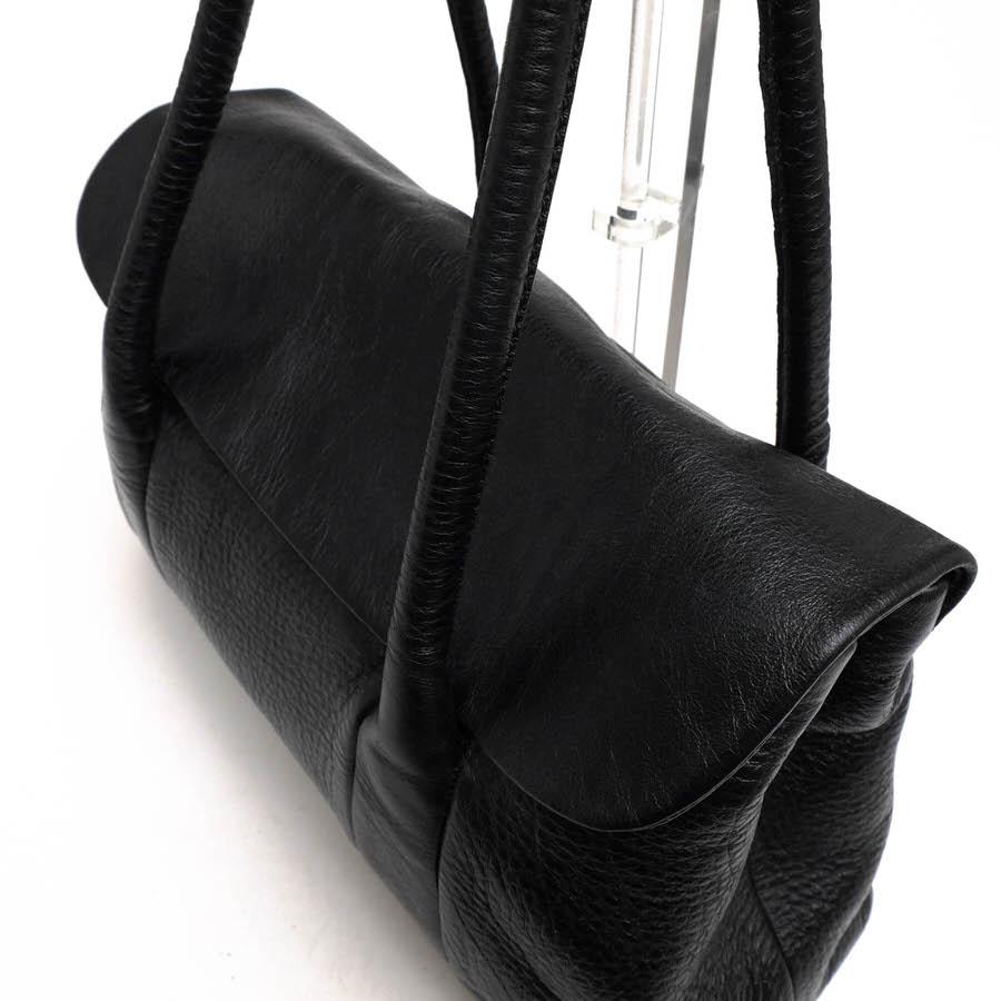 HIROFU（ヒロフ） ハンドバッグ ペルーシェ 牛革 フラップ式 定番 シボ