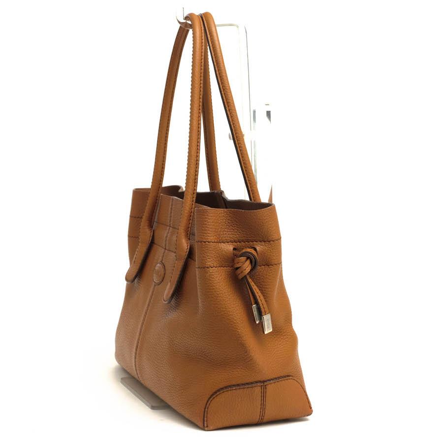 【美品】TOD'S トッズ リスタイルDバッグ シボ革 チャーム トートバッグ TOD'S トッズ トートバッグ Restyled D-Bag Dバッグ カーフ 牛革
