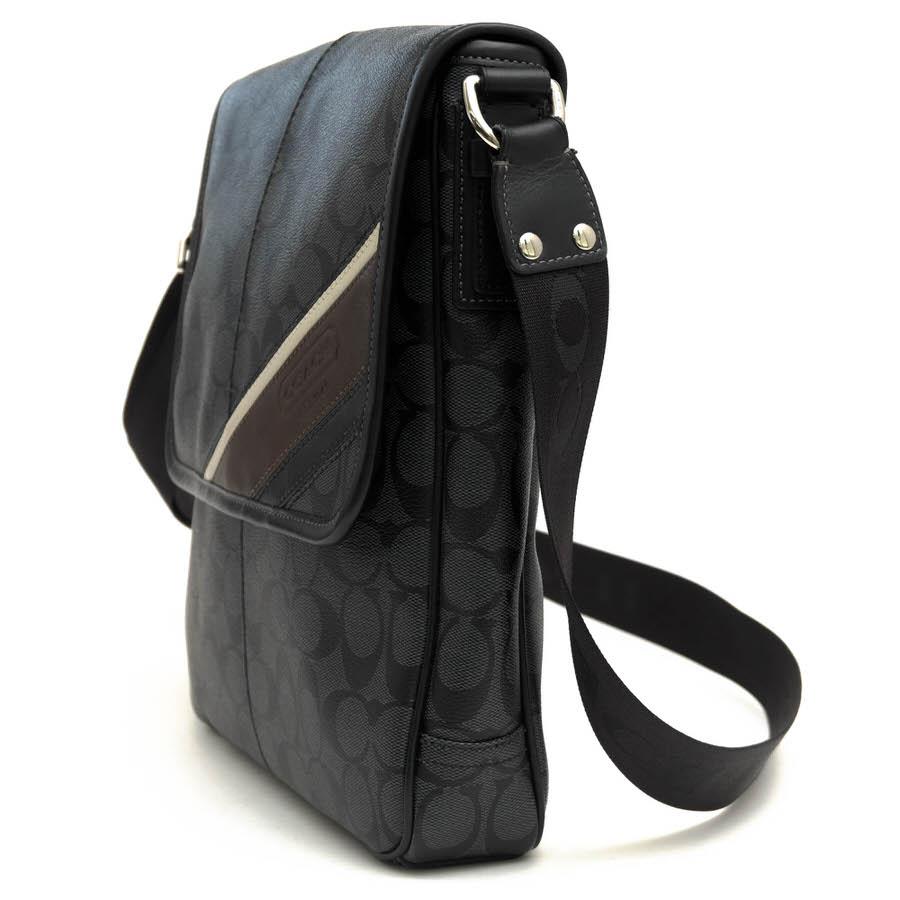 COACH コーチ ショルダーバッグ F70333 Heritage Stripe Map Bag