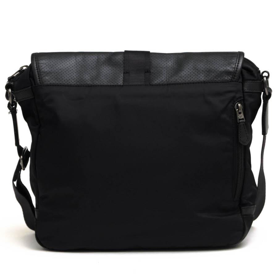 ○コーチ COACH パンチングレザー 牛革 ショルダーバッグ F71552 Varick Map Bag In Leather ヴァリック パフォレイテッド レザー  中古 COACH（コーチ） ショルダーバッグ F71552 Varick Map Bag In Leather