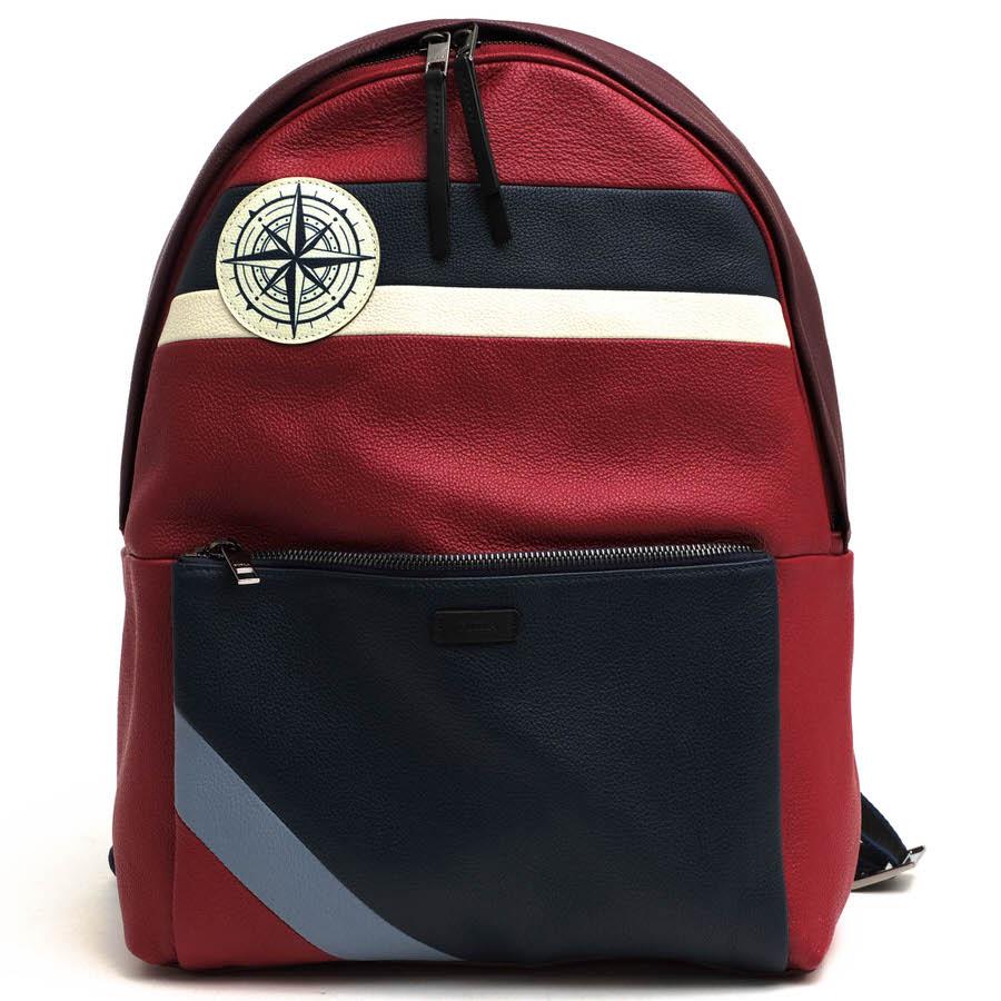 ○フルラ FURLA 牛革 カーフ リュック 937822 RAGATA シボ革 シュリンクレザー メンズ 【中古】 中古 FURLA（フルラ） リュック 937822 RAGATA 牛革 カーフ シボ革