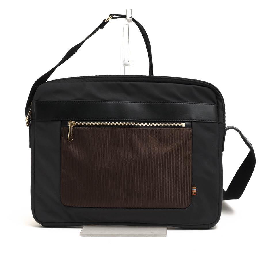 ○ポールスミス Paul Smith 一部牛革 ショルダーバッグ PSN801 トラベルストライプポケット メンズ 【中古】 中古 Paul Smith（ポール・スミス） ショルダーバッグ PSN801 トラベル