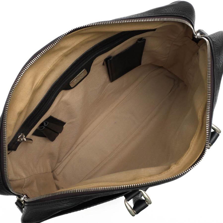 ○デルガ DELL'GA 牛革 カーフ ビジネスバッグ シボ革 シュリンクレザー メンズ 【中古】 中古 DELL'GA デルガ ビジネスバッグ 牛革 カーフ シボ革 シュリンクレザー