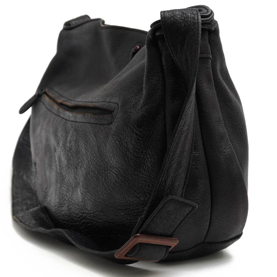 ディアスキン　ショルダーバッグ ディアスキンショルダーバッグ黒革