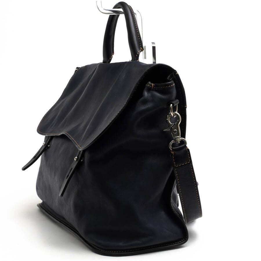 ○ステファノマーノ STEFANO MANO 牛革 カーフ ビジネスバッグ Art .173 ワンハンドルブリーフ シボ革 シュリンクレザー 2WAY ショ 中古 STEFANO MANO ステファノマーノ ビジネスバッグ Art .173 牛革 カーフ