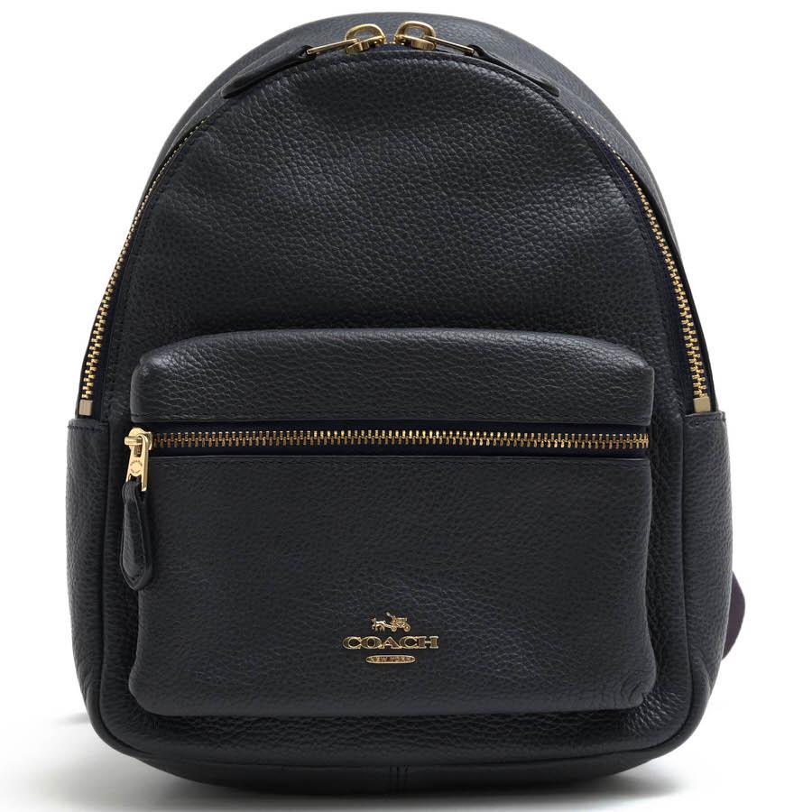 ○コーチ COACH ペブルドレザー 牛革 リュック F38263 Mini Charlie Backpack in Pebble Leather ミニ チャーリー シボ革 シュリン 中古 COACH（コーチ） リュック F38263 Mini Charlie Backpack in Pebble