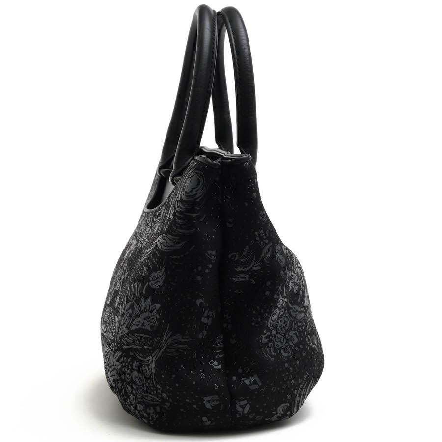 印傳屋（INDEN-YA） 印伝 ハンドバッグ 鹿革 ディアスキン 漆塗り