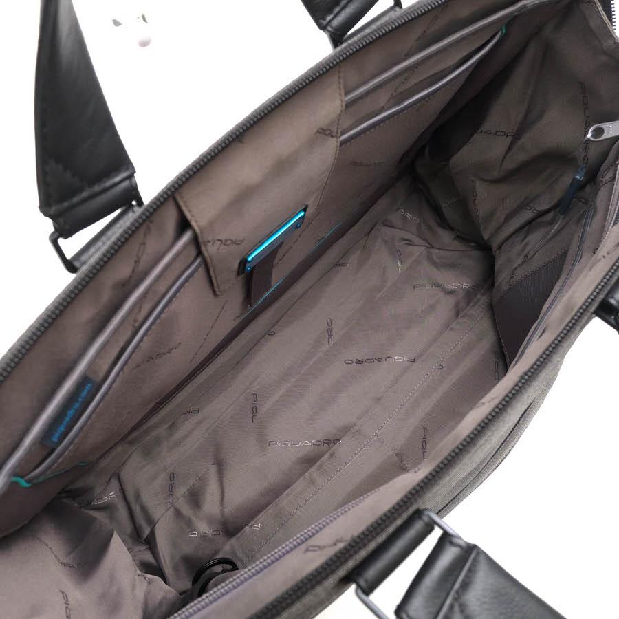 PIQUADRO ピークアドロ ビジネスバッグ 一部牛革 ノートPC収納可 2WAY