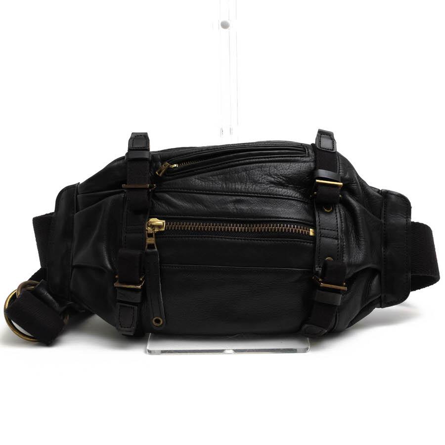 ○マスターピース master-piece ベジタブルタンニン鞣し 牛革 ショルダーバッグ No.24022 Fold ボディバッグ 肩掛け ワンショルダ  中古 master-piece（マスターピース） ショルダーバッグ No.24022 Fold