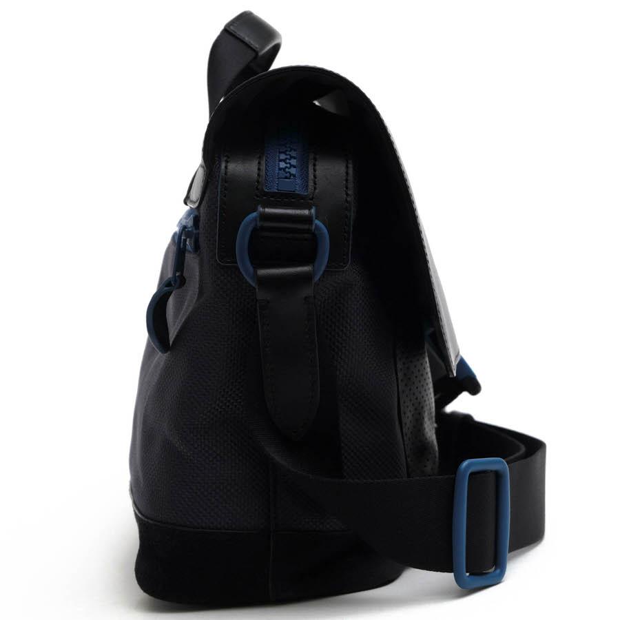 美品 COACH テレイン バイクバッグ パンチングレザー カモフラ柄 ブラック COACH（コーチ） ショルダーバッグ F36089 Terrain Bike Bag テレイン