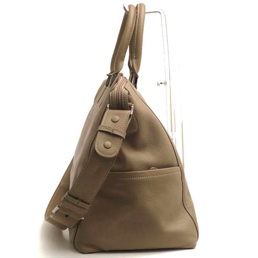 Kitamura キタムラ ボストンバッグ 牛革 サイドポケット付き