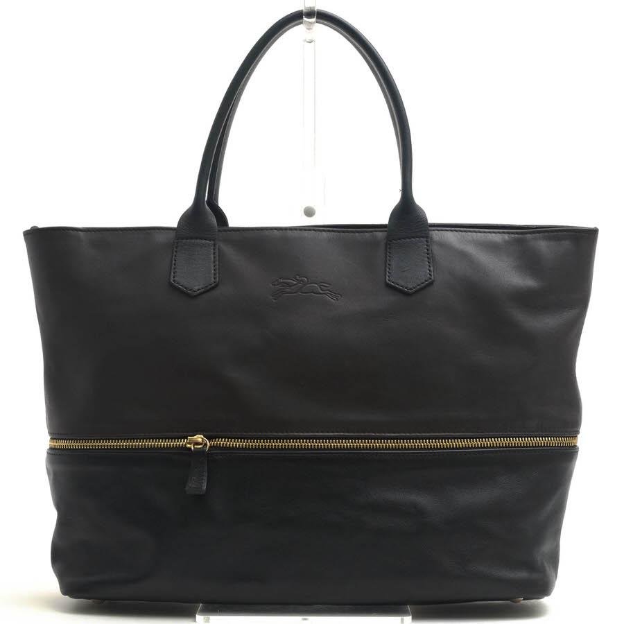 ○ロンシャン Longchamp 牛革 カーフ トートバッグ LONGCHAMP2.0 Expandable Tote 高さ拡張 バイカラー レディース 【中古】 中古 LONGCHAMP（ロンシャン） トートバッグ LONGCHAMP2.0 Expandable Tote