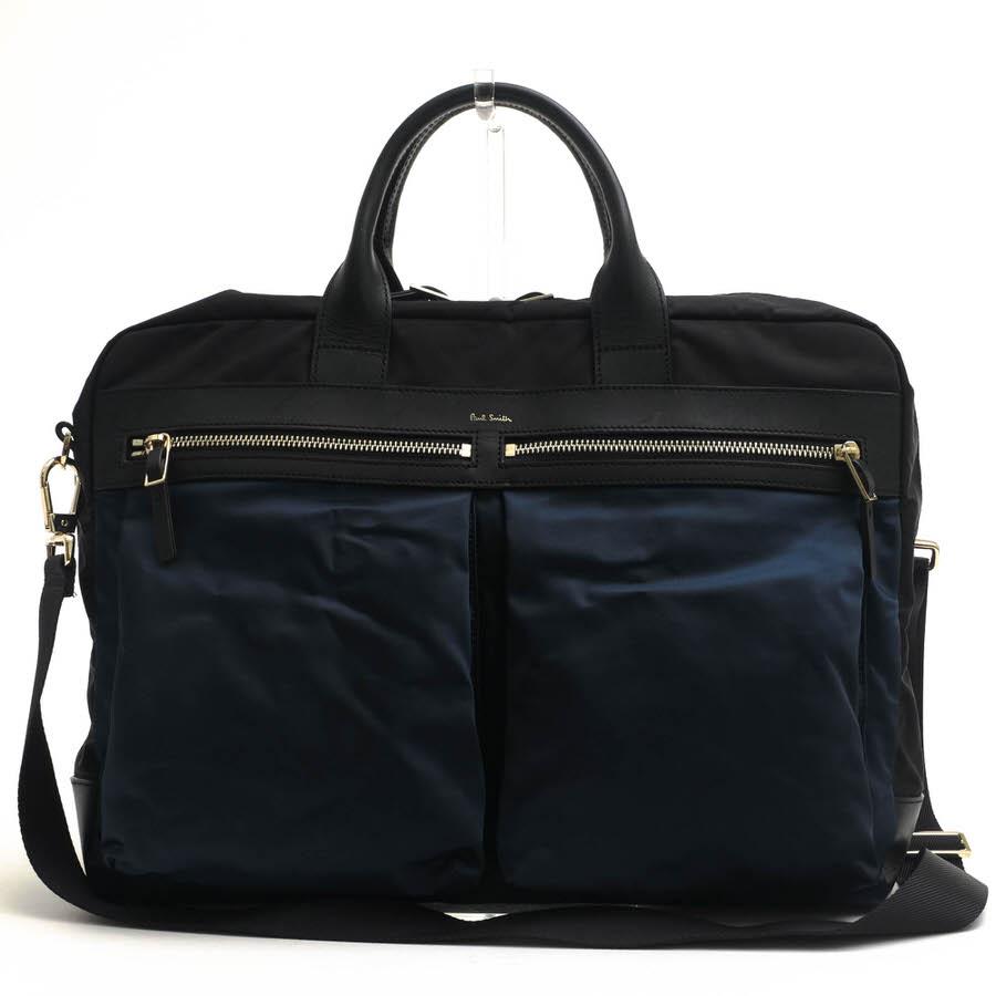 ○ポールスミス Paul Smith  ビジネスバッグ 863796 N145 UTILITY POCKET BRIEF CASE ユーティリティポケット カラーブロック 2WAY 中古 Paul Smith（ポール・スミス） ビジネスバッグ 863796 N145 UTILITY