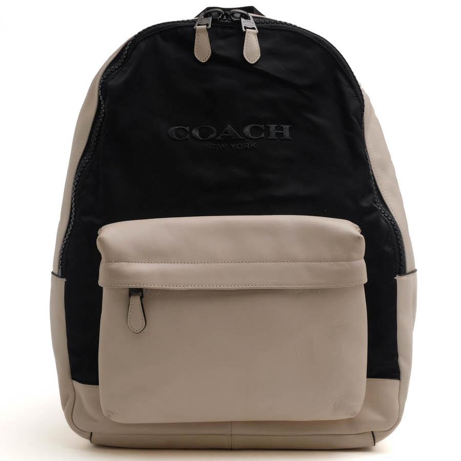 コーチ　チャールズ　レザー×ナイロン　ホワイト　リュック　バックパック COACH コーチ リュック F59321 Charles Backpack In Nylon