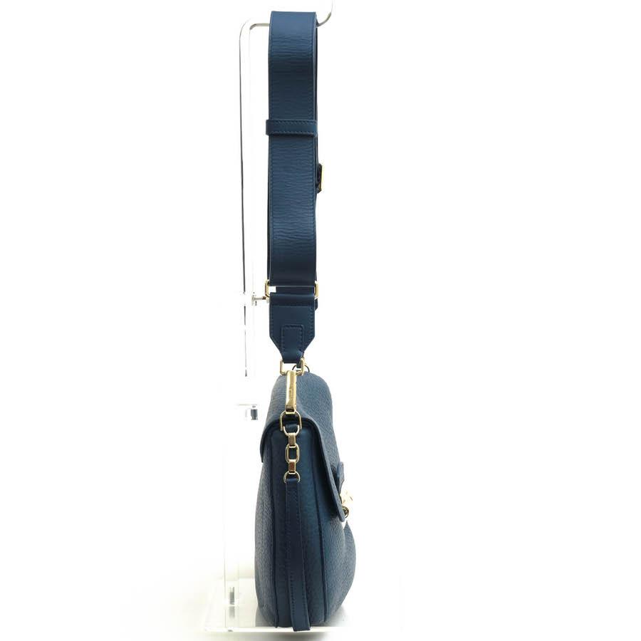 【美品】フルラ　クラブ　2WAY シボレザー　ブラック　ショルダーバッグ FURLA（フルラ） ショルダーバッグ CLUB クラブS 牛革 シボ革