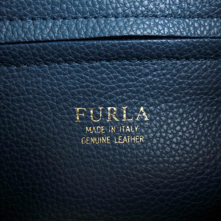 【美品】フルラ　クラブ　2WAY シボレザー　ブラック　ショルダーバッグ FURLA（フルラ） ショルダーバッグ CLUB クラブS 牛革 シボ革