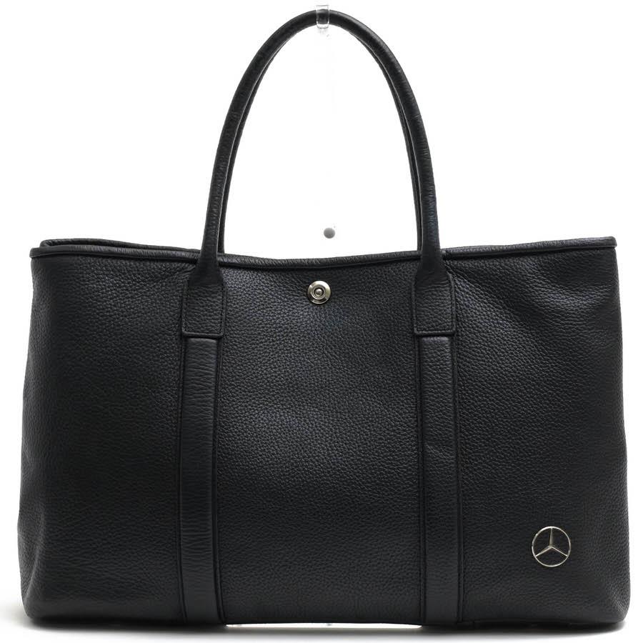 ○バーニーズニューヨーク BARNEYS NEWYORK 牛革 メルセデス・ベンツ Mercedes-Benz トートバッグ A4サイズ収納可 シボ革 シュリン 中古 BARNEYS NEWYORK（バーニーズニューヨーク） トートバッグ 牛革