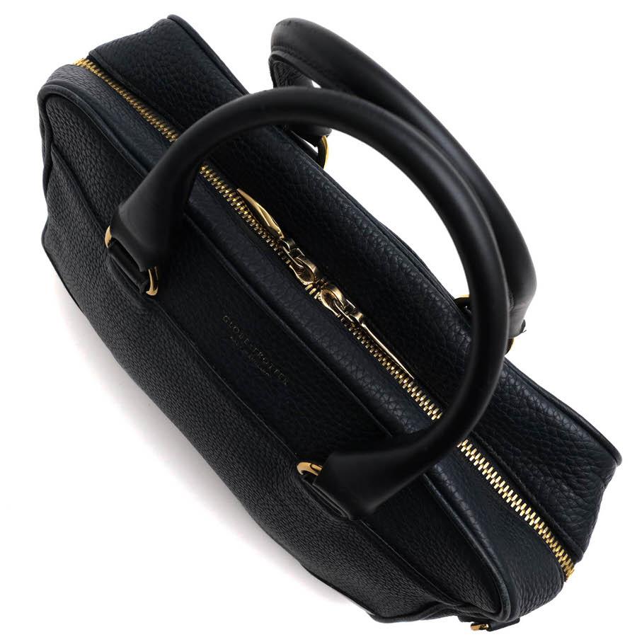 ○グローブ・トロッター GLOBE-TROTTER 牛革 ハンドバッグ プロペラ ボーリングバッグ シボ革 シュリンクレザー ミニボストン レデ 中古 GLOBE-TROTTER（グローブトロッター） ハンドバッグ プロペラ 牛革