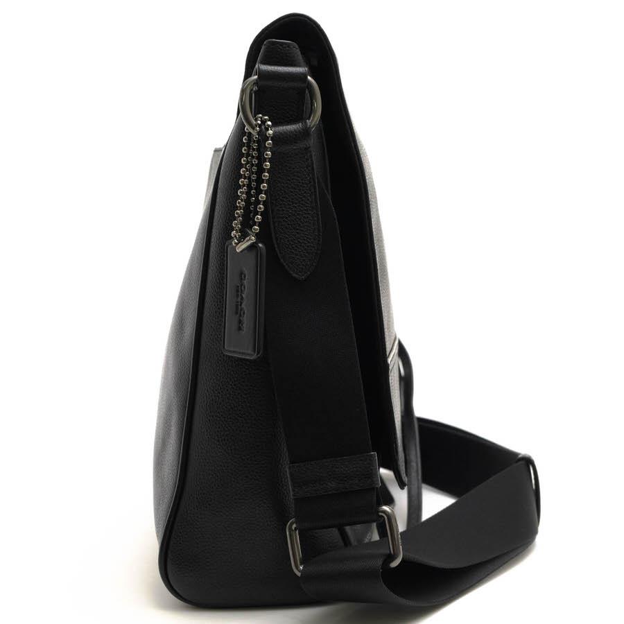 ○コーチ COACH 牛革 ショルダーバッグ F68015 HOUSTON MAP BAG メッセンジャーバッグ シボ革 シュリンクレザー メンズ 【中古】 中古 COACH（コーチ） ショルダーバッグ F68015 HOUSTON MAP BAG 牛革