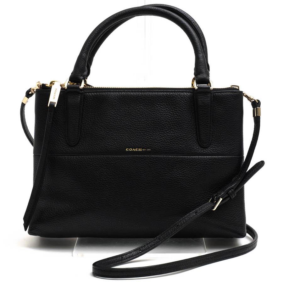○コーチ COACH ペブルドレザー 牛革 ハンドバッグ 28163 The Mini Borough Bag In Pebble Leather ミニ ボロー 2WAY ショルダーバ 中古 COACH（コーチ） ハンドバッグ 28163 The Mini Borough Bag In Pebble