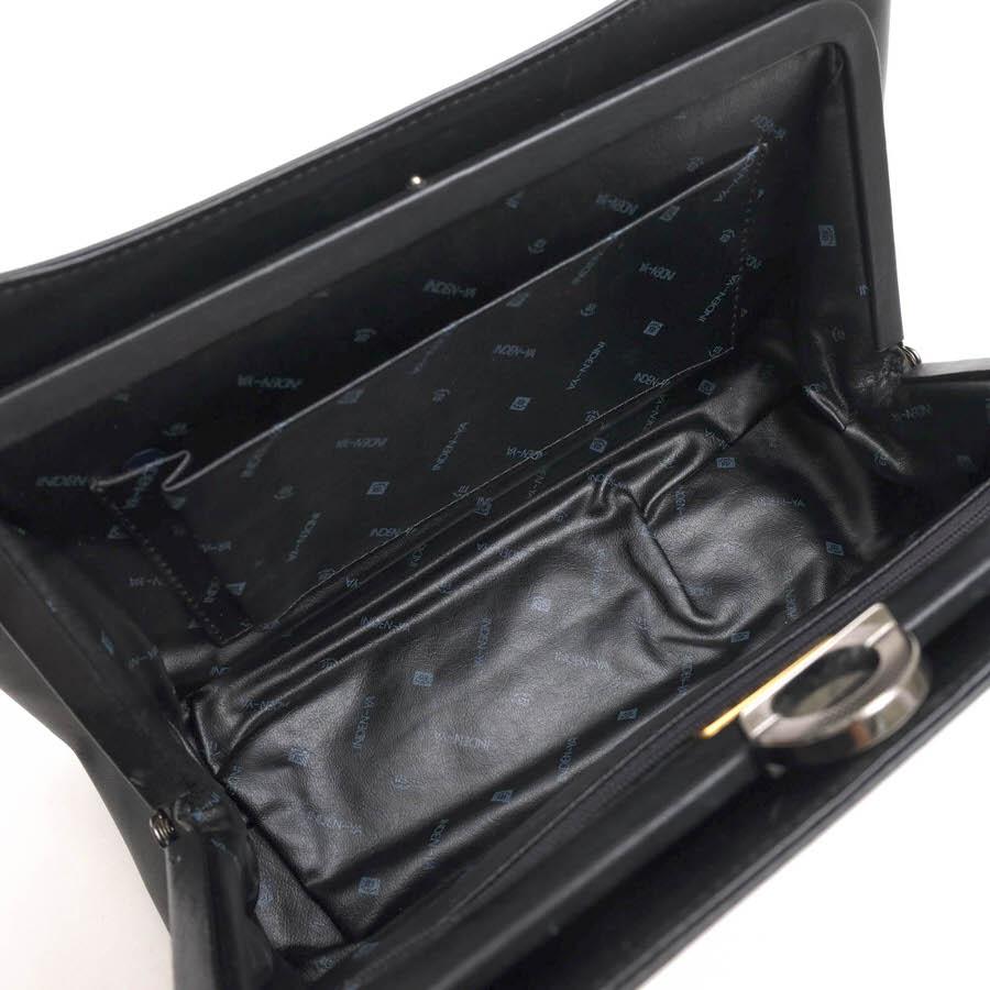 印傳屋 INDEN-YA 印伝 ハンドバッグ 6414 Kアオリ 鹿革 漆塗り がま口