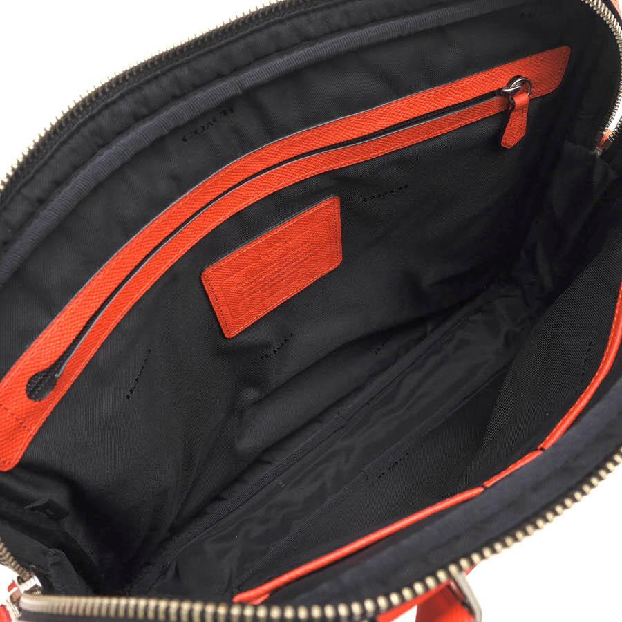 ○コーチ COACH クロスグレインレザー 牛革 ビジネスバッグ 71710 Hudson 5 Bag In Crossgrain Leather ハドソン 5 2WAY ショルダ  中古 COACH（コーチ） ビジネスバッグ 71710 Hudson 5 Bag In Crossgrain