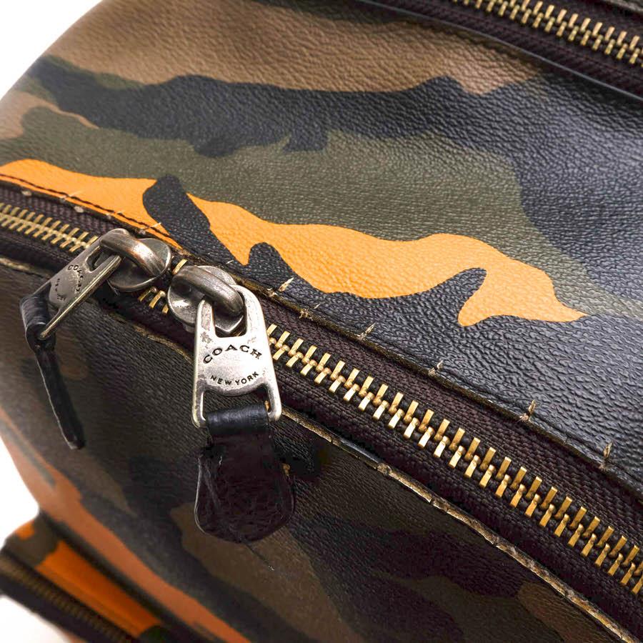 ○コーチ COACH 牛革 リュック F28310 West Backpack With Camo Print ノートPC収納可 迷彩・カモフラージュ柄 メンズ 【中古】 中古 COACH（コーチ） リュック F28310 West Backpack With Camo Print 牛革