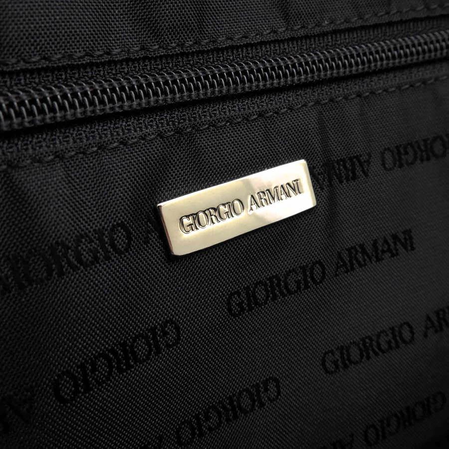 Giorgio Armani ブラックボストンバッグ GIORGIO ARMANI(ジョルジオアルマーニ) ボストンバッグ(メンズ